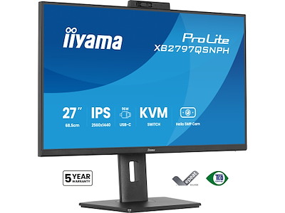 iiyama ProLite XB2797QSNPH-B1 27IN IPS LCD 4MS 2560X1440 350CD/M2 HDMI/DP/USB 2 computerskærm 68,6 cm (27") 2560 x 1440 pixel Quad HD Sort