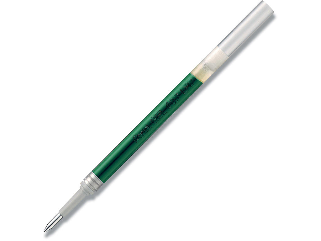 Rollerball gelpen refill, 0.7 mm, 0.35 mm, Grøn, Pentel EnerGel LR7-DX