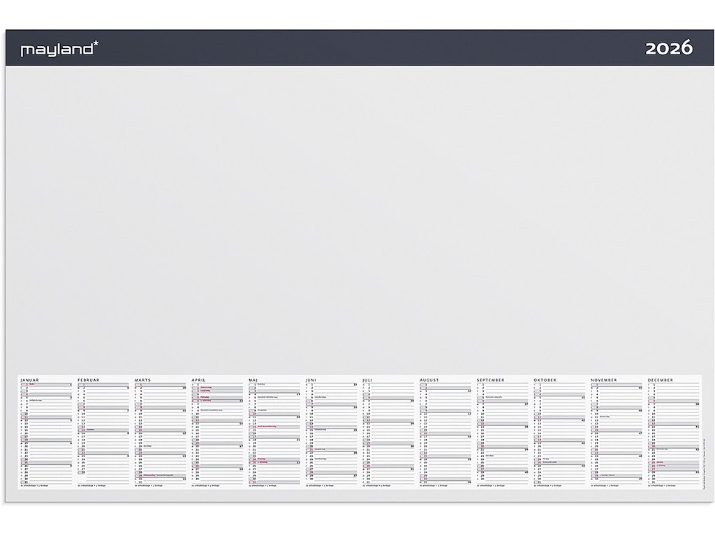 Skriveunderlag, 2026, Hele året, Mayland