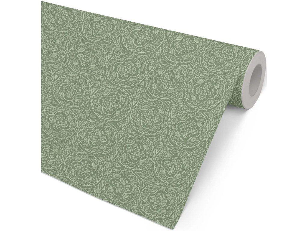 Gavepapir, Orient Grøn Perlemor, 38 cm, 165 m, Hedlunds