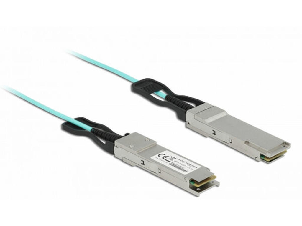 DeLOCK 84054 InfiniBand og fiberoptisk kabel 10 m QSFP+ Turkisfarve