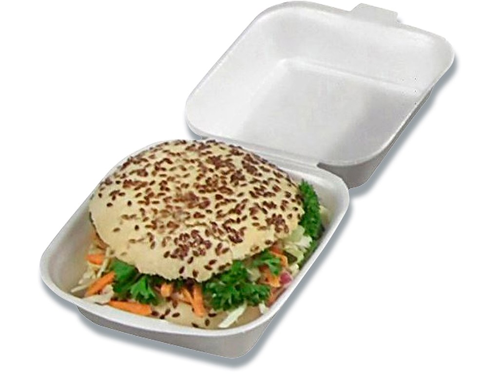 Burgeræske skum stor m/låg IP6 5x100stk/pak