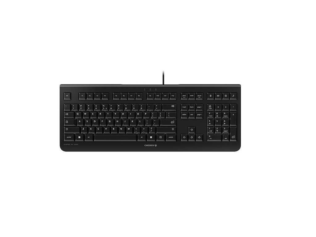 CHERRY KC 1000 tastatur Kontor USB QWERTY US engelsk Sort