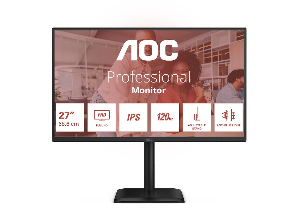 AOC 27E4U computerskærm 68,6 cm (27") 1920 x 1080 pixel Fuld HD LED Sort