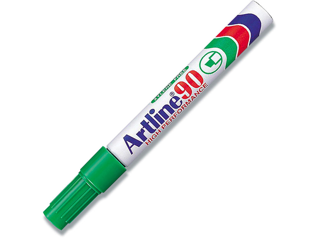 Marker, Skrå spids, 2-5 mm, Grøn, Artline EK-90