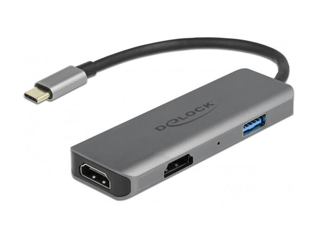 DeLOCK 87780 dockingstation Ledningsført USB 3.2 Gen 1 (3.1 Gen 1) Type-C Grå