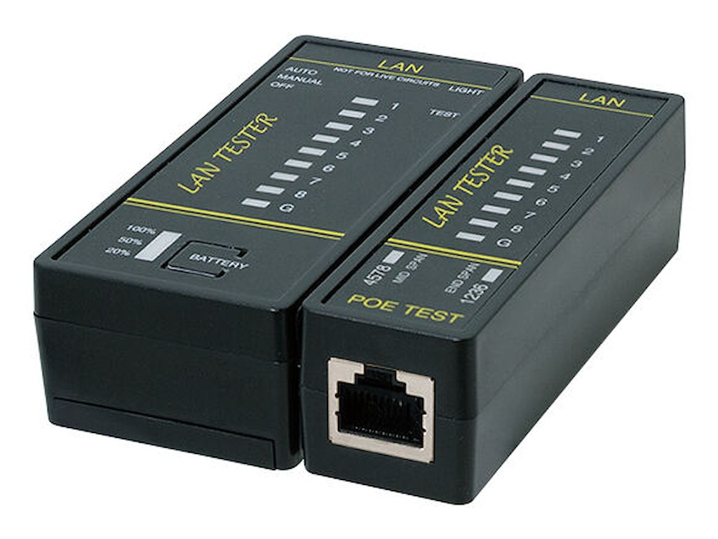 LogiLink WZ0080 netværkskabeltester RJ-45 & SFP tester Sort