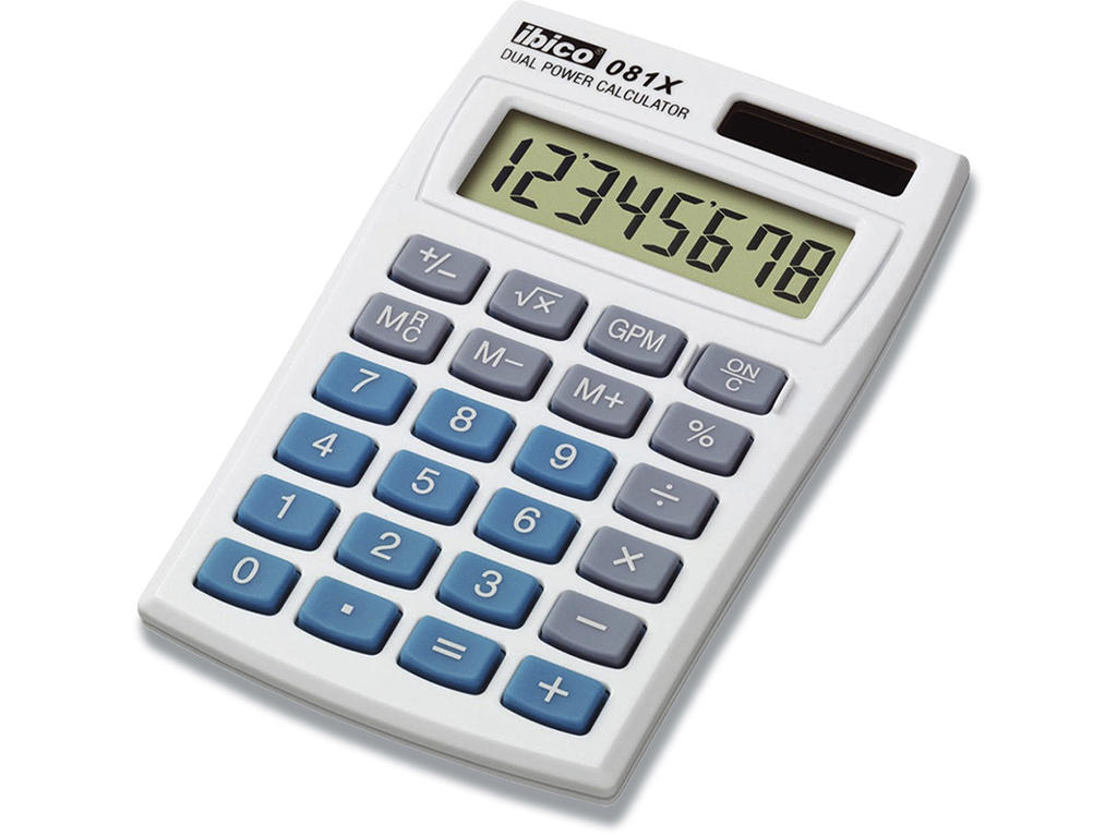 Regnemaskine, Standard, 8 cifre, Ibico 081X
