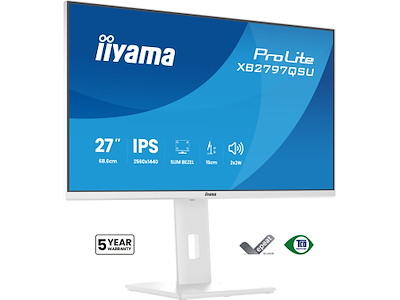 iiyama ProLite XB2797QSU-W1 computerskærm 68,6 cm (27") 2560 x 1440 pixel Quad HD LED Hvid
