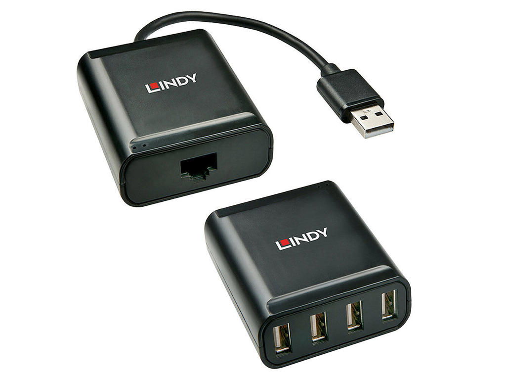 Lindy 42679 interface hub USB 2.0 Sort