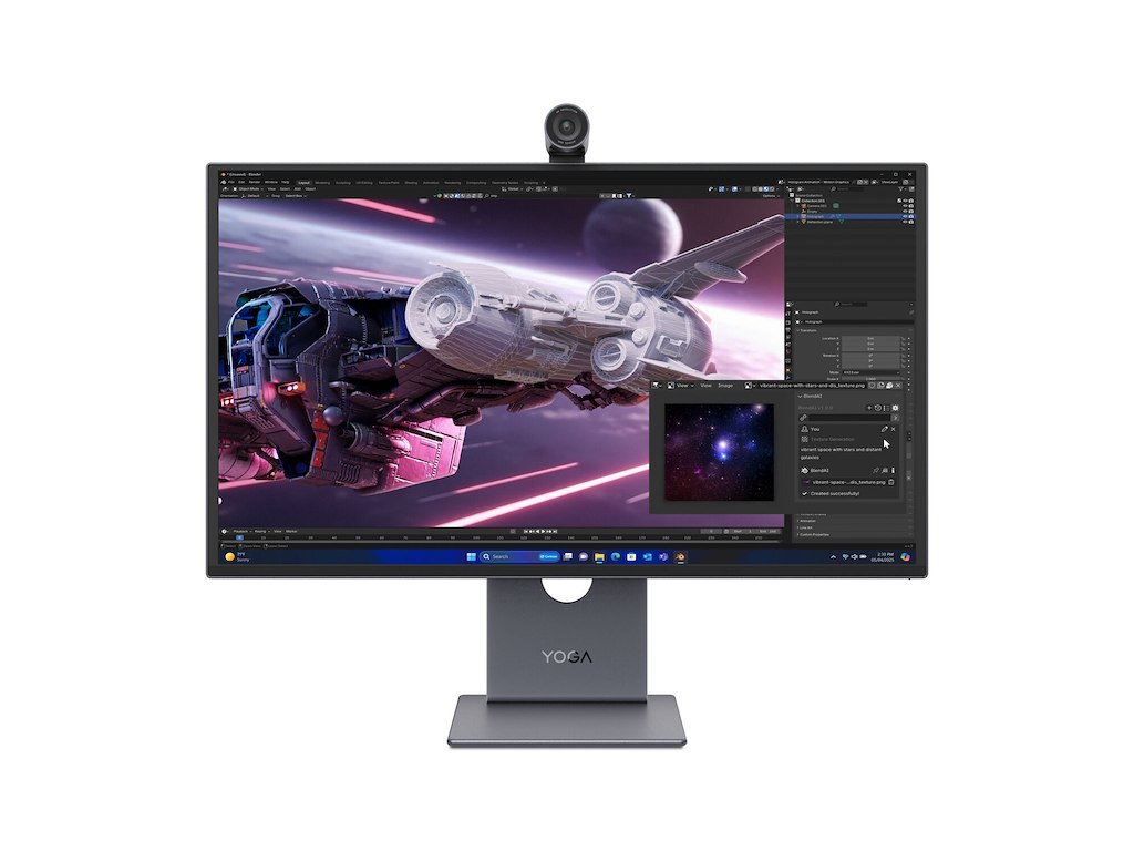 Lenovo Yoga Pro 27UD-10 computerskærm 67,3 cm (26.5") 3840 x 2160 pixel 4K Ultra HD QD-OLED Sort