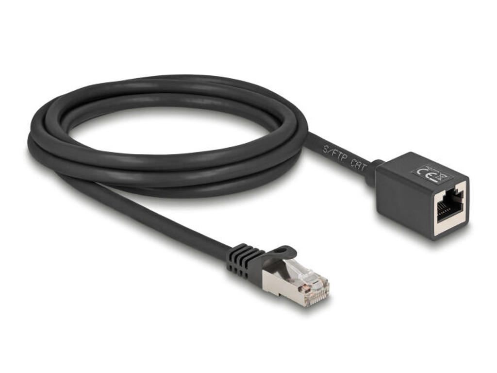 DeLOCK 90309 netværkskabel Sort 2 m Cat6a S/FTP (S-STP)