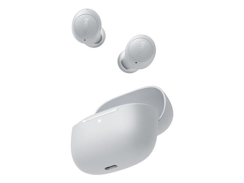 Belkin SoundForm Dot ANC Hovedtelefoner True Wireless Stereo (TWS) I ørerne Opkald/Musik/Sport/Hverdag USB Type-C Bluetooth Grå