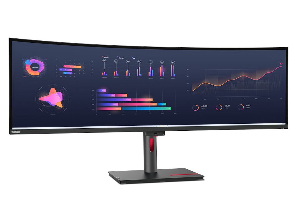 Lenovo ThinkVision P49w-30 LED display 124,5 cm (49") 5120 x 1440 pixel DQHD Sort