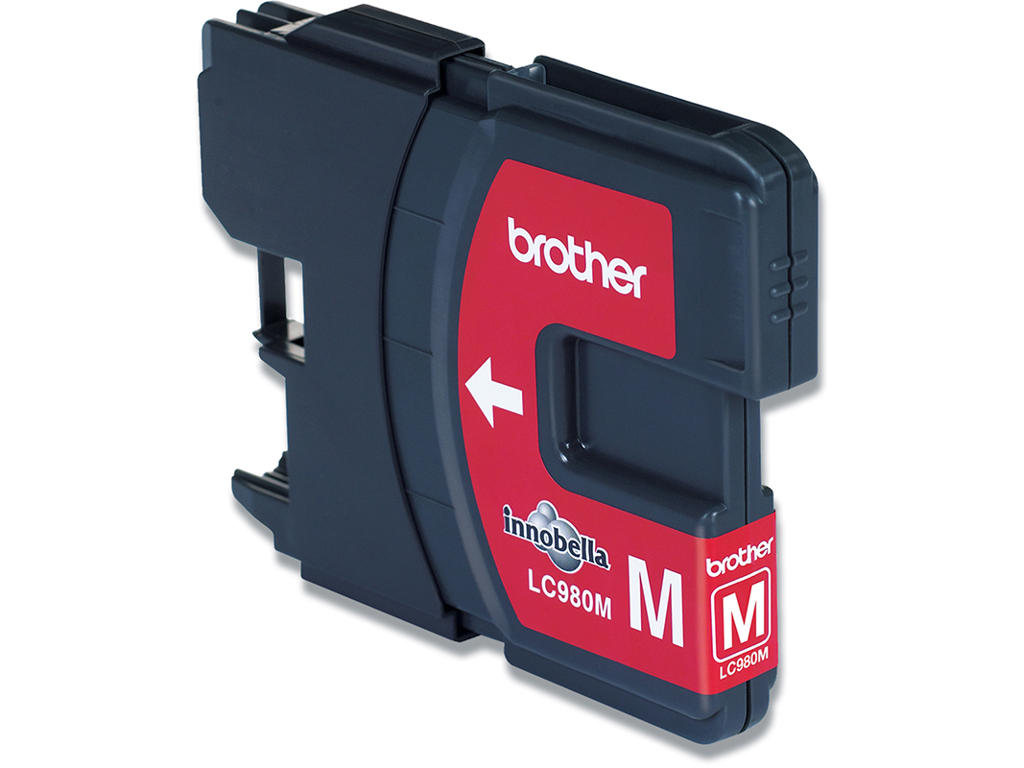 Blækpatron, 1 stk, 260 sider, Magenta-rød, Brother LC980M