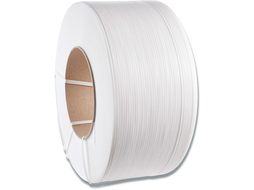 Strapbånd, PP, 12x0,55mm hvid Ø200 3000m 120kg træk Master'In