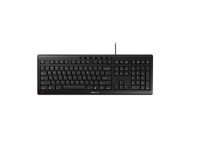 CHERRY STREAM tastatur Kontor USB QWERTY US engelsk Sort