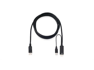 iogear G2LHDDP02 DisplayPort kabel 1,8 m HDMI Type A (Standard) Sort