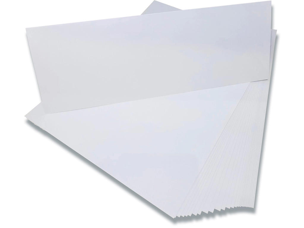 Bordkort, Dobbelt, 105x300 mm, Hvid, Ferco 