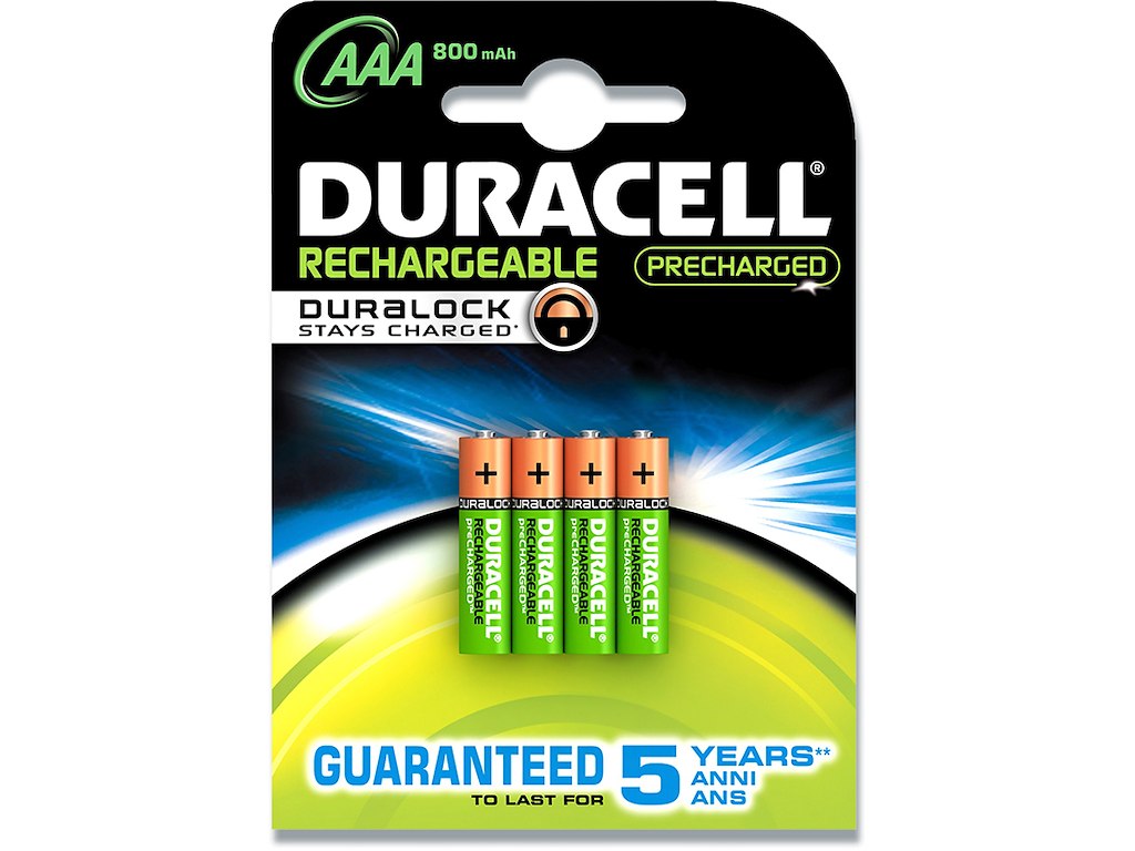 Batteri, AAA, 1.2 V, 4 stk, Duracell Rechargeable