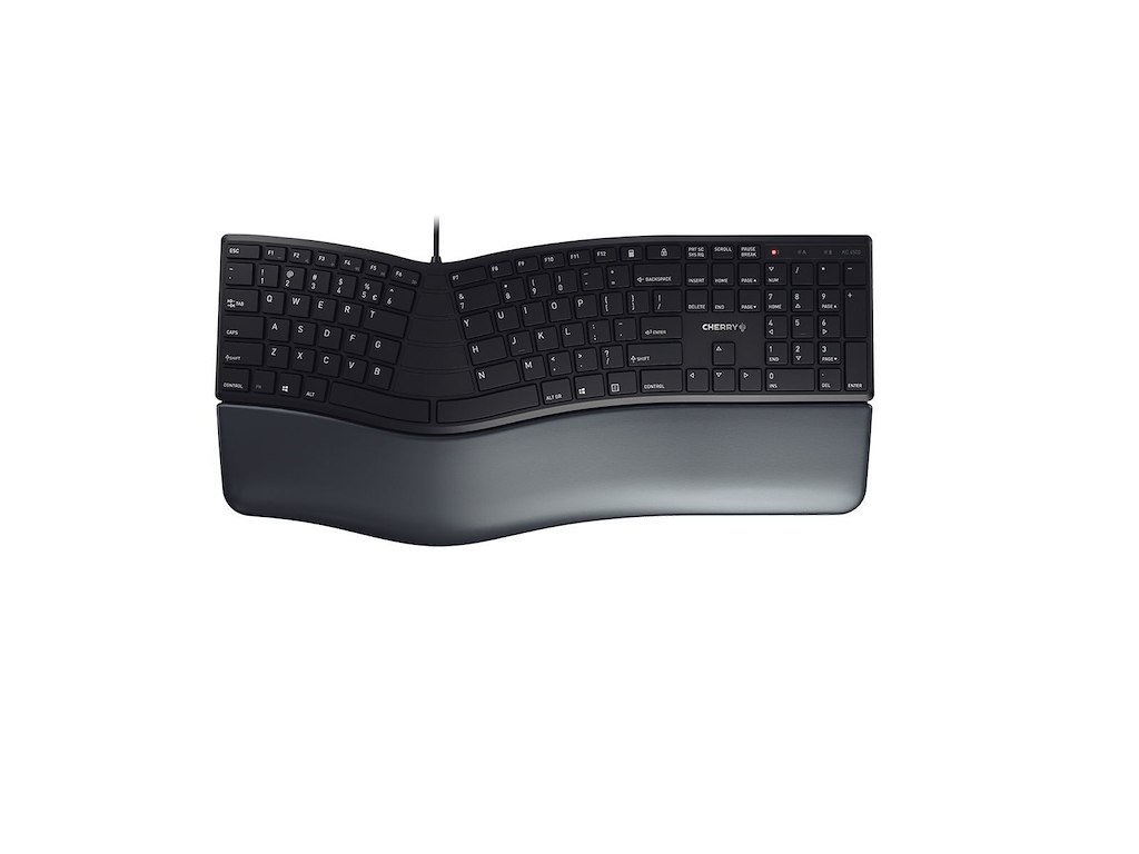 CHERRY KC 4500 ERGO tastatur Universel USB QWERTY US engelsk Sort