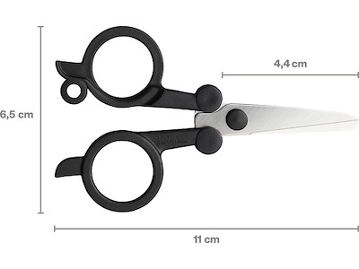 Saks, Foldesaks, Ligehåndet, 11 cm, Sort, Fiskars Functional Form ReNew 