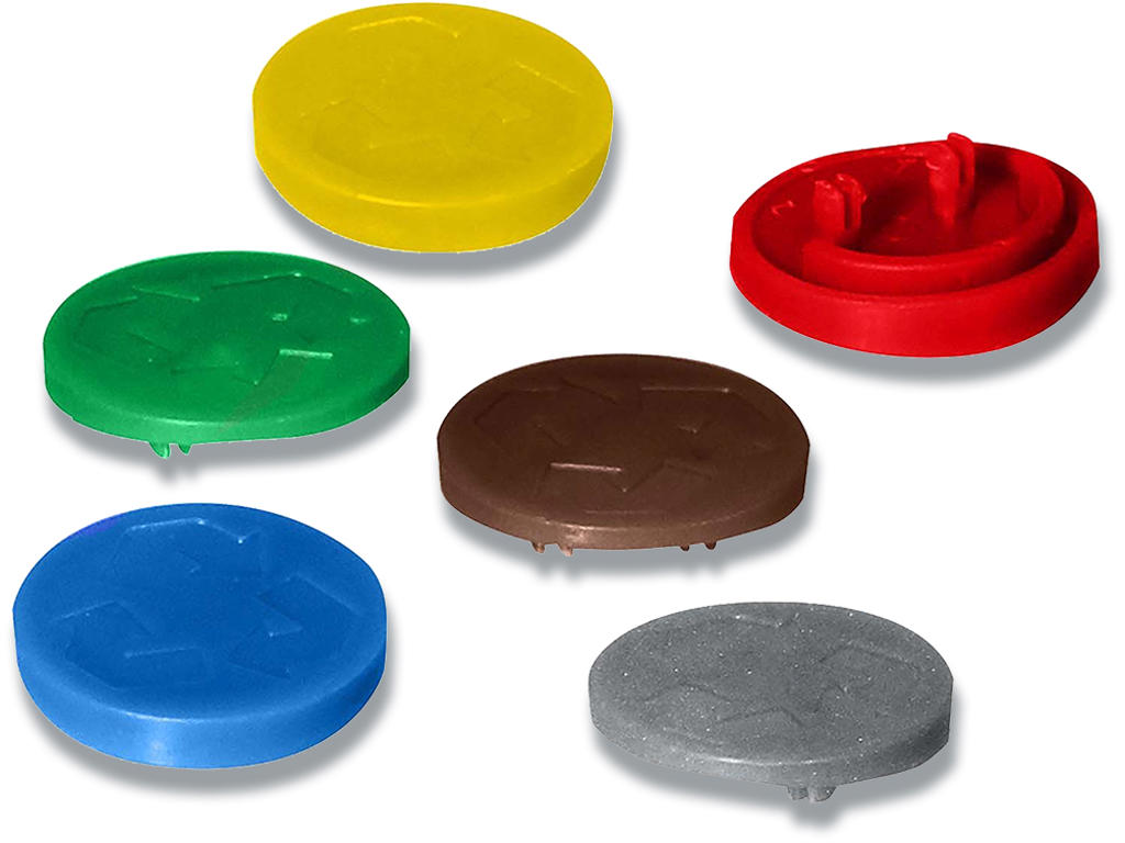 Affaldspiktogram, Farvekode prikker, 6 stk, Assorterede farver, Avedøre 