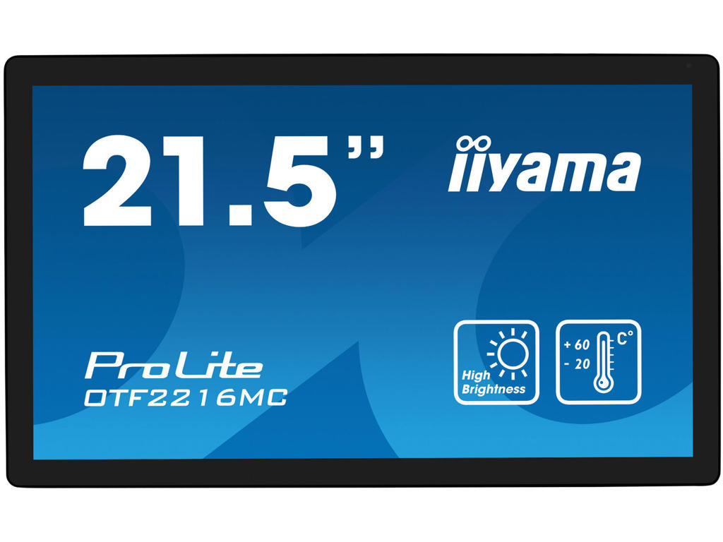 iiyama OTF2216MC-B1 skilte display Digital fladpaneldisplay 54,6 cm (21.5") LCD 1100 cd/m² Fuld HD Sort Berøringsskærm