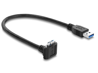 DeLOCK 80661 USB-kabel 0,3 m USB A Micro-USB B 5 Gbit/sek. Sort