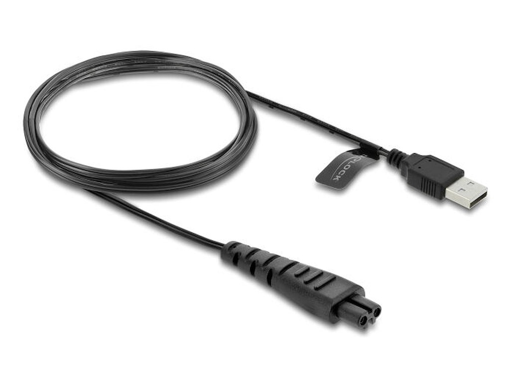 DeLOCK 90985 el-ledning Sort 1,2 m USB A 2-polet