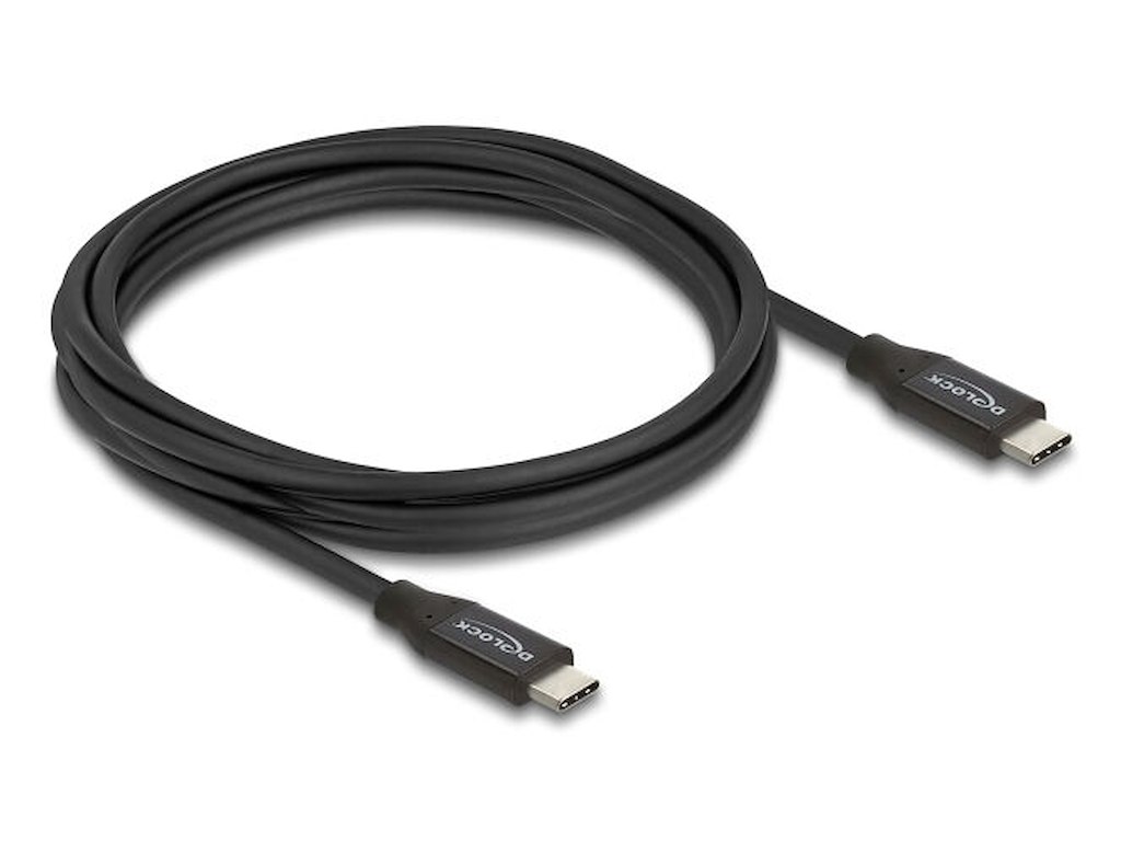 DeLOCK 81708 USB-kabel USB4 Gen 2x2 3 m USB C Sort