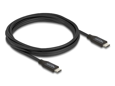 DeLOCK 81708 USB-kabel USB4 Gen 2x2 3 m USB C Sort