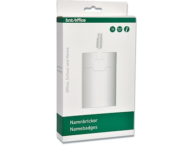 Navneskilt, Med stropklemme og indstik, 100x150 mm, 1 stk, BNT Office 