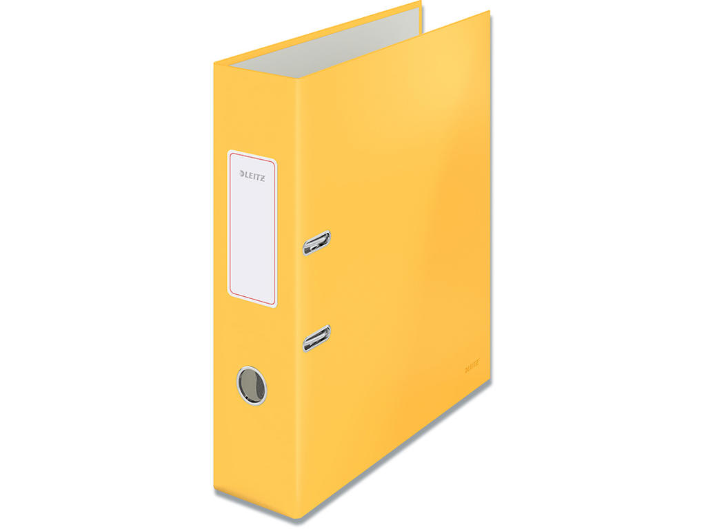 Brevordner, A4, 8 cm, Varm gul, Leitz Cosy Soft Touch 180º Bred