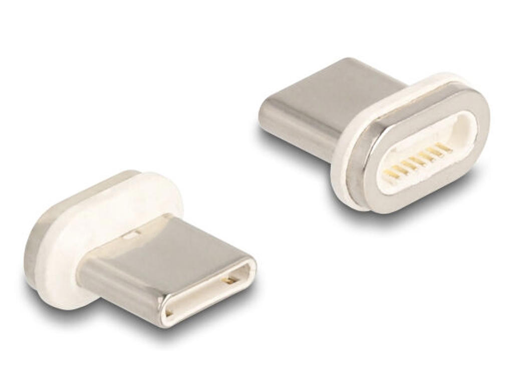 DeLOCK 66588 kabel kønsskifter magnet USB C Guld, Hvid