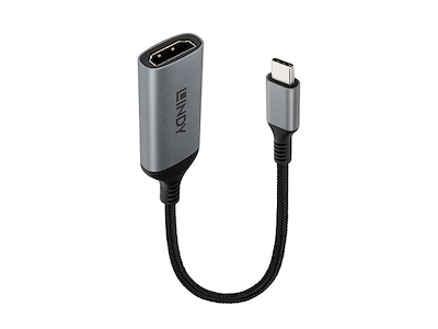 Lindy 43428 videokabel adapter 0,15 m USB Type-C HDMI Grå