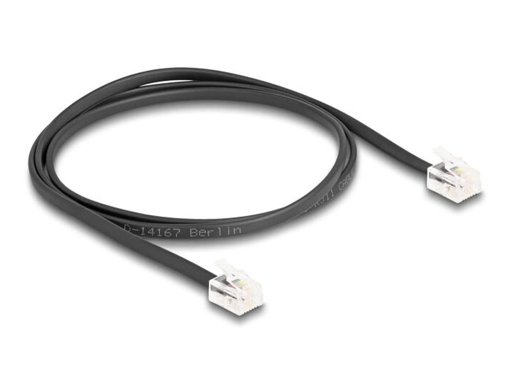 DeLOCK 88301 telefonkabel 1 m Sort