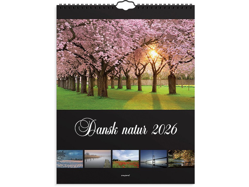 Vægkalender, 2026, Dansk natur, 1 måned pr. opslag, Mayland