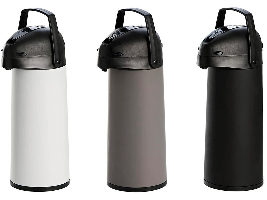 Termokande, Assorteret farve sort, grå eller hvid, 1.9 liter, Med pumpe, Day 