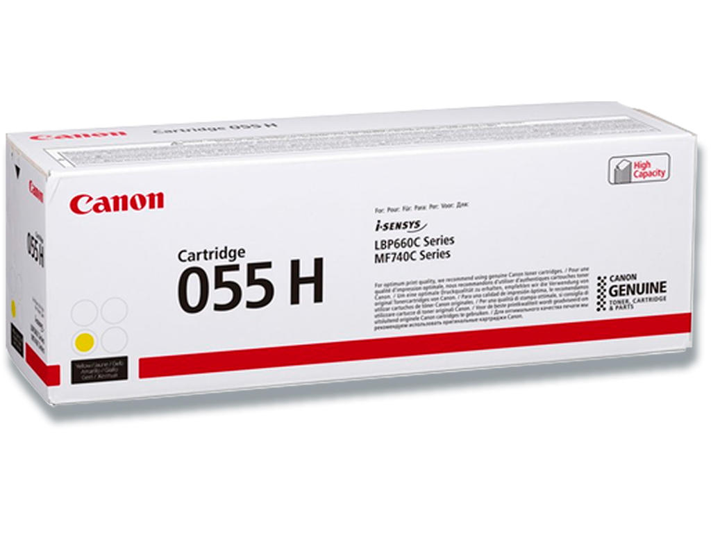 Toner, 055HY, Yellow-gul, 5.900 sider, Canon 3017C002