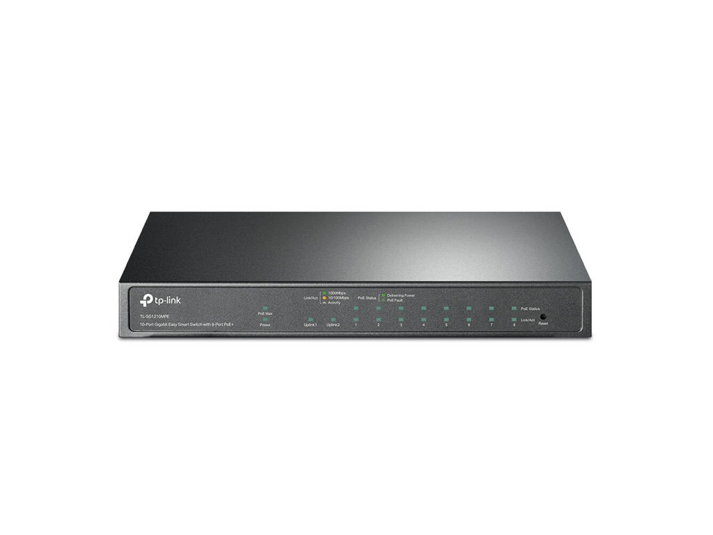 TP-Link TL-SG1210MPE netværksswitch Administreret L2 Gigabit Ethernet (10/100/1000) Strøm over Ethernet (PoE) Sort