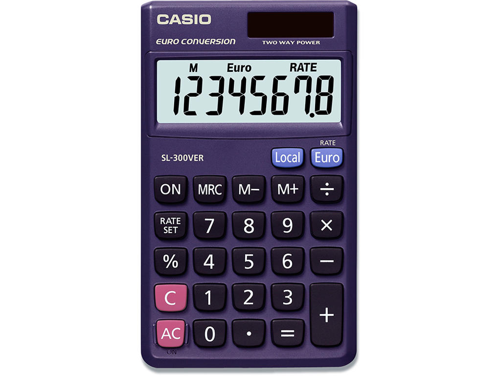 Regnemaskine, Standard, 8 cifre, Casio SL-300VER