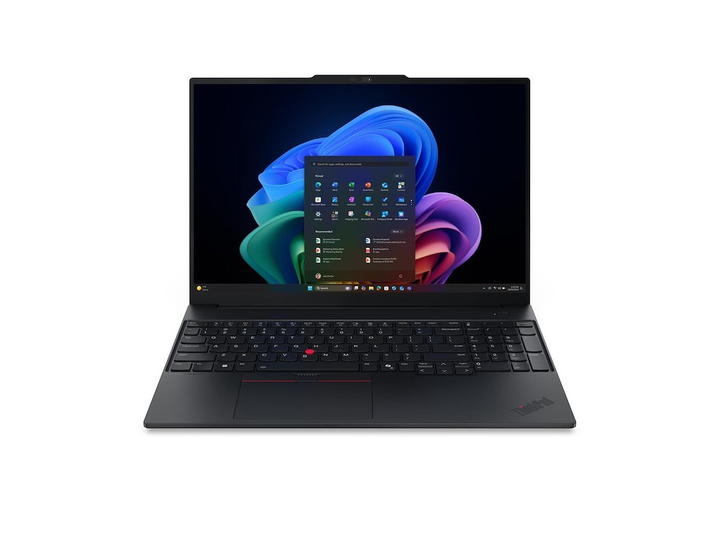 Lenovo ThinkPad E16 Gen 4 (Intel) Copilot+ PC Intel Core Ultra 7 355 Laptop 40,6 cm (16") WUXGA 24 GB DDR5-SDRAM 512 GB SSD Wi-Fi 7 (802.11be) Windows 11 Pro Nordisk Sort