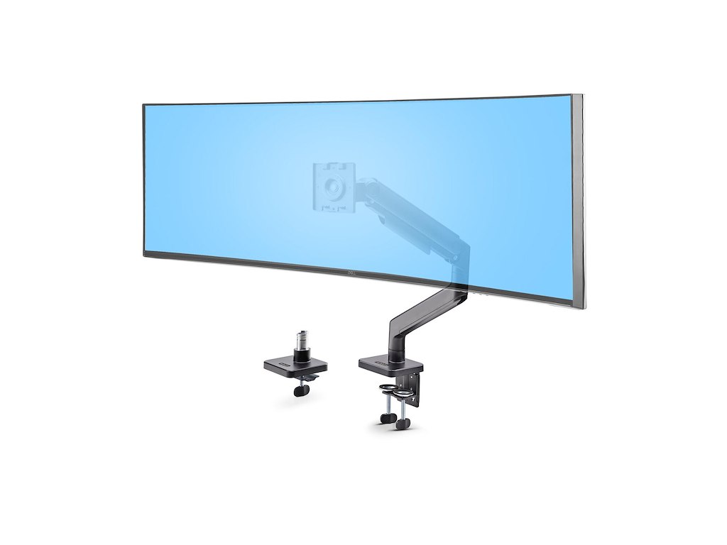 StarTech.com H1M1AG1-MONITOR-ARM skærmbeslag og -stativer 124,5 cm (49") Skrivebord Sort