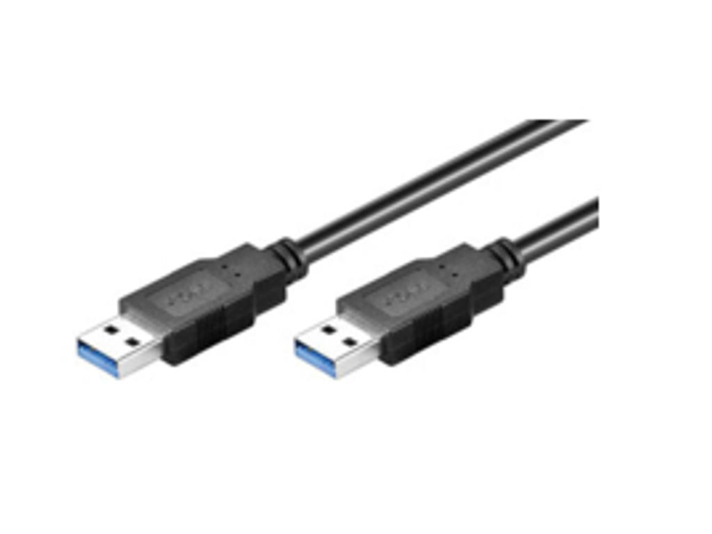 Microconnect USB3.0AA1B USB-kabel USB 3.2 Gen 1 (3.1 Gen 1) 1 m USB A Sort