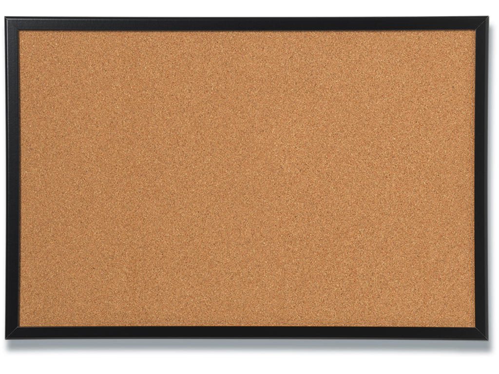 Opslagstavle, 40x60 cm, Kork, Ramme: Træ-sort, Naga 