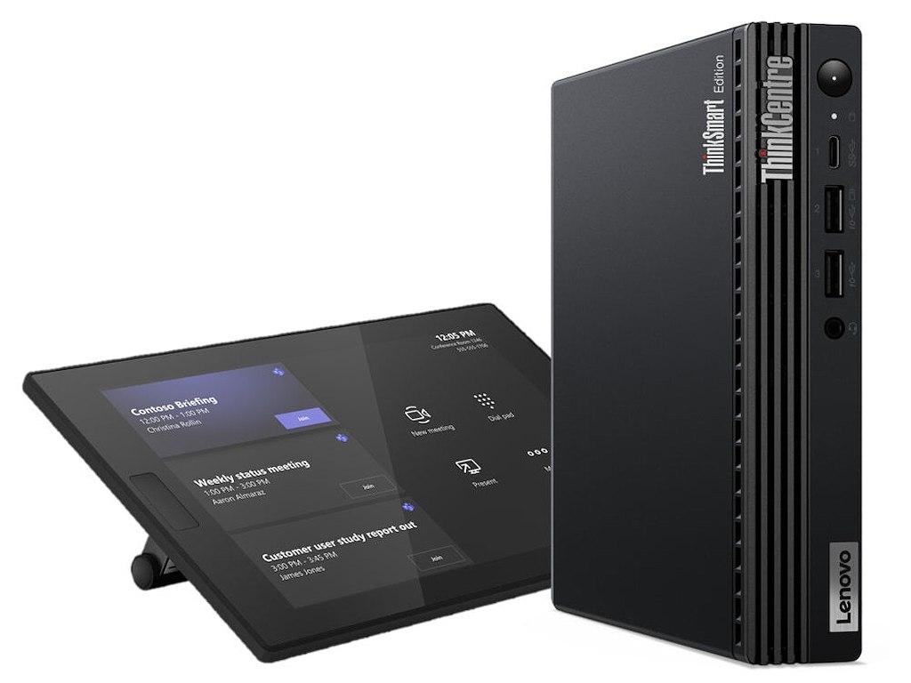 Lenovo ThinkSmart Tiny Kit + Controller Intel® Core™ i3 i3-13100T 16 GB DDR4-SDRAM 256 GB SSD Windows 11 IoT Enterprise Mini PC Sort