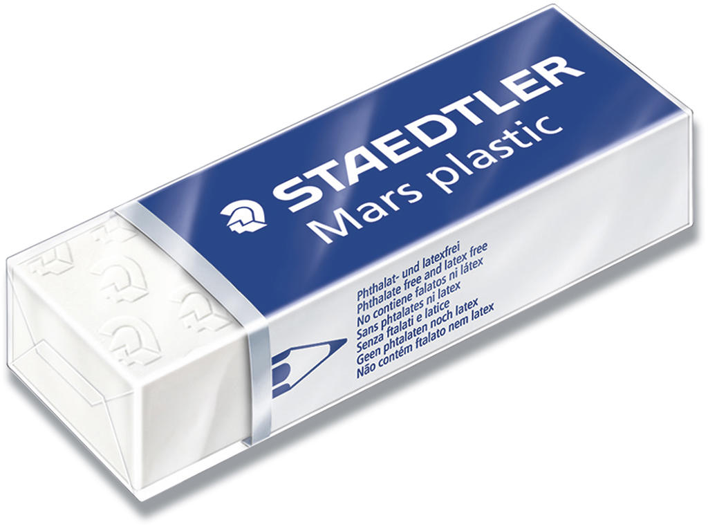 Viskelæder, Standard, Hvid, 1 stk, Staedtler Mars 