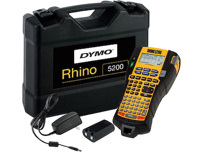 Labelprinter, Håndholdt, Stand-alone, In hardcase, Rhino tape 6-24mm, Dymo Rhino 5200