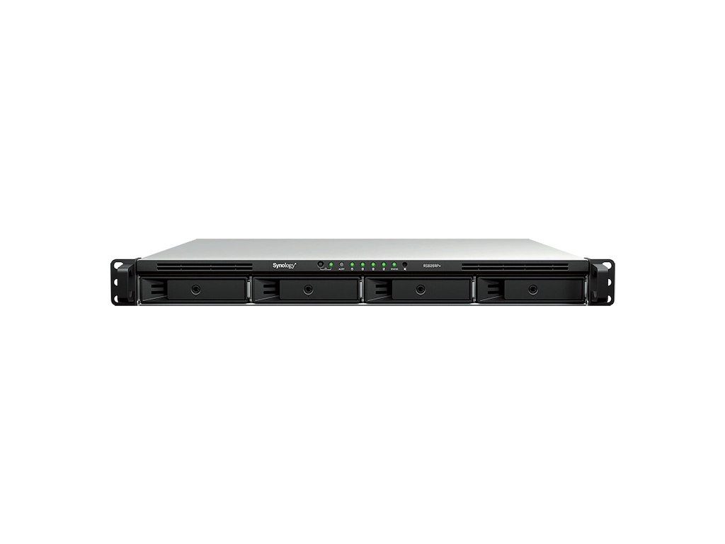 Synology RackStation RS826RP+ NAS & lagringsserver Stativ (1U) AMD Ryzen V1500B 4 GB DDR4 0 TB DiskStation Manager Sort, Grå